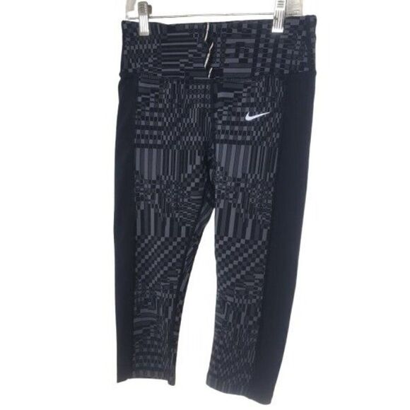 Nike Power Epic Lux Flash Cropped Leggings Dri-Fit Patterned Womens Capri XS - Picture 5 of 5